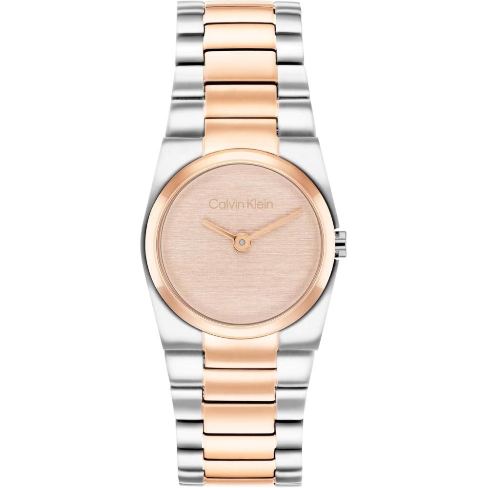 imageCalvin Klein Womens CK Unite Stainless Steel Watch 26mm Case with Link Bracelet  Sleek Curved Case Modern Everyday Style  Gift for HerTwo Tone