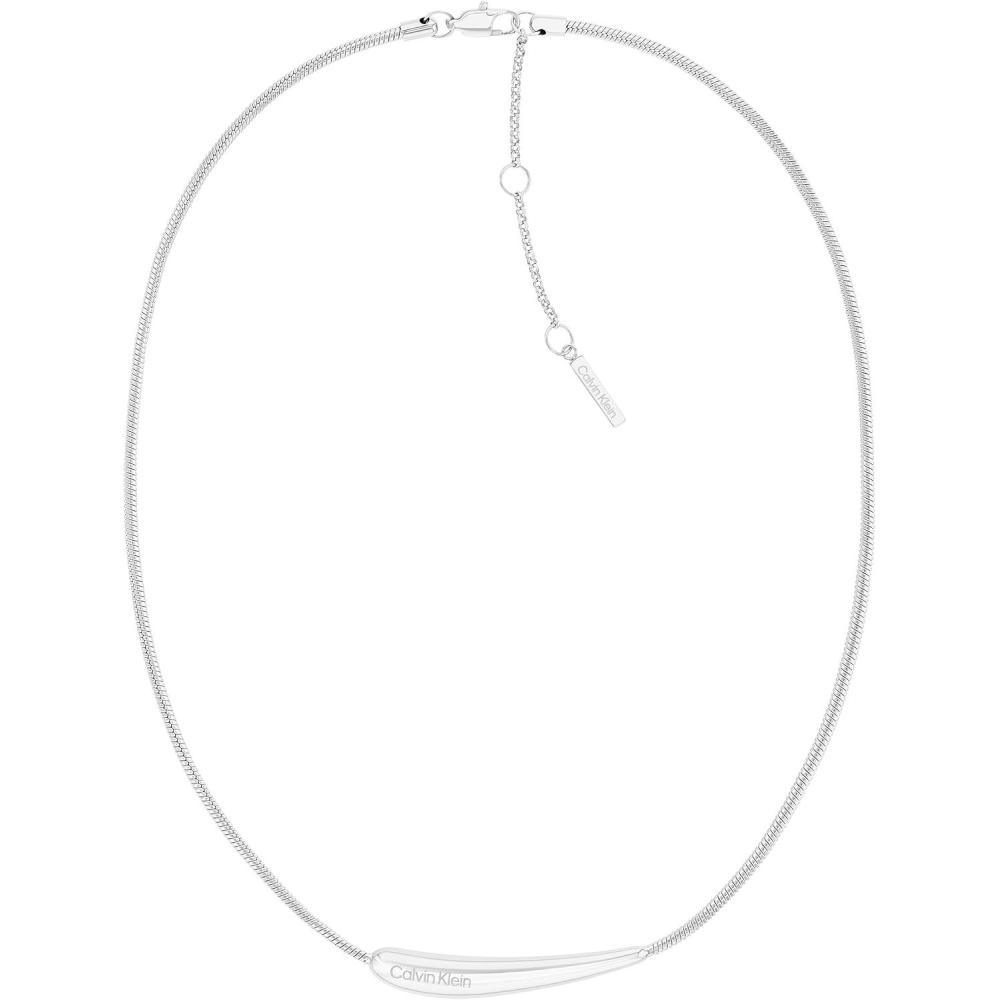imageCalvin Klein Womens Elongated Drops Pendant Necklace Stainless Steel  Fashion Accessory for any Occasion  Gift for HerSilver