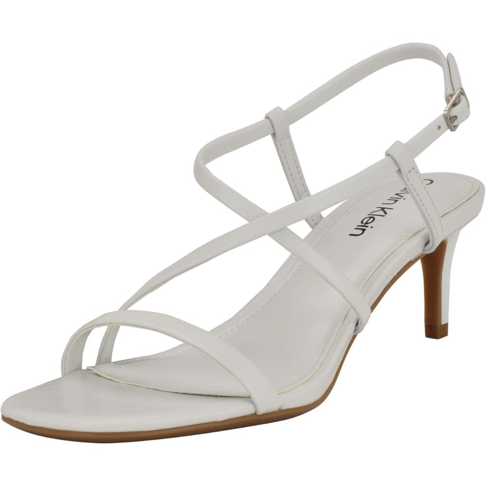 imageCalvin Klein Womens Ishaya Heeled SandalWhite 140