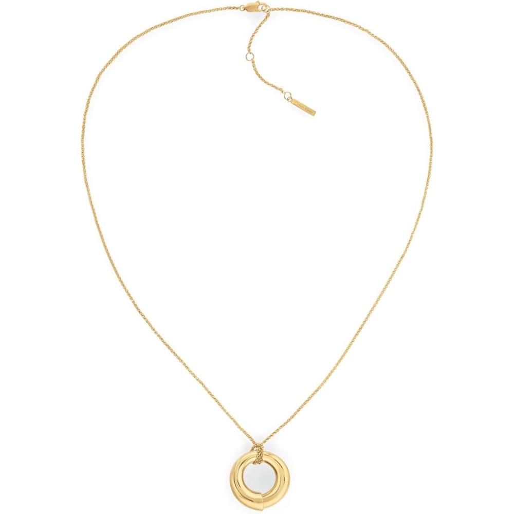 imageCalvin Klein Womens Jewelry  CK Spiral Necklace  Stainless Steel  Layering Accessory for Everyday Wear  Gift for HerGold Plated