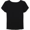 imageCalvin Klein Girls Short Sleeve Babydoll TShirt Soft ampamp ComfortableBlack Ribbed Nyc