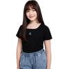 imageCalvin Klein Girls Short Sleeve Babydoll TShirt Soft ampamp ComfortableBlack Square Neck