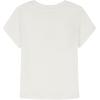 imageCalvin Klein Girls Short Sleeve Babydoll TShirt Soft ampamp ComfortableEgret Ribbed Monogram