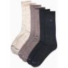 imageCalvin Klein Mens Dress Crew NonBinding Cotton Socks 6PackBlue Beige Assorted