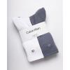 imageCalvin Klein Mens Dress Crew NonBinding Cotton Socks 6PackWhite Blue Multi
