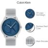 imageCalvin Klein Womens CK Iconic  35mm 2H Quartz Watch  Stainless Steel Mesh Bracelet  Water Resistance 30 Meters  Premium Fashion Timepiece for Everyday Style  Gift for HerSilverBlue