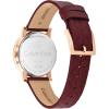 imageCalvin Klein Womens CK Monogram Leather Watch 32mm Case  Iconic Patterned Dial Timeless Minimalist Style  Gift for HerMaroon