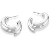imageCalvin Klein Womens Jewelry  CK Spiral Hoop Earrings  Stainless Steel  Fashion Accessory for Everyday Wear  Gift for HerSilverSmall