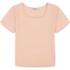 imageCalvin Klein Girls Short Sleeve Babydoll TShirt Soft ampamp ComfortableChintz Rose Square Neck