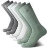 imageCalvin Klein Mens Dress Crew NonBinding Cotton Socks 6PackGreen Assorted