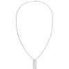 imageCalvin Klein Mens Grid Pendant Necklace Stainless Steel Dog Tag  Modern Statement Accessory  Gift for HimSilver