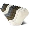 imageCalvin Klein Mens No Show Lightweight Cushioned Low Cut Socks 12 PackBeigeGrey