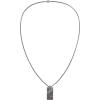 imageCalvin Klein Metallic Waves Dog Tag Necklace Collection for Men  Stainless Steel Lobster Closure  Elegant Everyday Wear  Fashion Accessory Gift for HimGunmetal