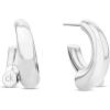 imageCalvin Klein Womens Jewelry  CK Spiral Hoop Earrings  Stainless Steel  Fashion Accessory for Everyday Wear  Gift for HerSilverSmall