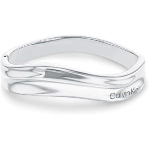 imageCalvin Klein Elemental Bangle Bracelet for Women  Organic Inspired Design Boldly Sculpted  Stainless Steel Hinge closure  Jewelry Accessories Gift for HerSilver
