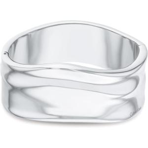 imageCalvin Klein Elemental Bangle Bracelet for Women Organic Inspired Design Boldly Sculpted Stainless Steel Hinge closure Jewelry Accessories