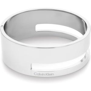 imageCalvin Klein Geometric Essentials Bangle Bracelet for Women  Stainless Steel with Hinge Closure  Classic Design Premium Fashion Jewelry Accessory  Gift for HerSilver