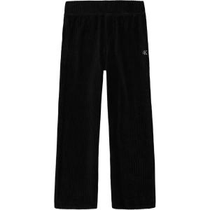 imageCalvin Klein Girls Pullon Cozy Wide Leg Lounge PantRib Velour Black