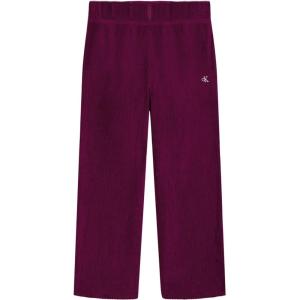 imageCalvin Klein Girls Pullon Cozy Wide Leg Lounge PantRib Velour Purple Potion