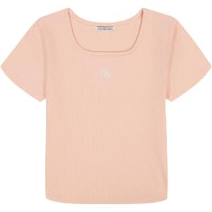 imageCalvin Klein Girls Short Sleeve Babydoll TShirt Soft ampamp ComfortableChintz Rose Square Neck