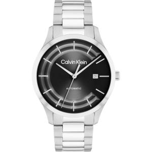 imageCalvin Klein Mens CK Iconic  40mm 3H Automatic Watch  Stainless Steel Bracelet  Water Resistance 30 Meters  SelfWinding Mechanical Movement  Luxury Timepiece  Gift for HimSilverBlack