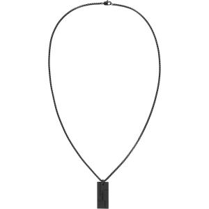 imageCalvin Klein Mens Grid Pendant Necklace Stainless Steel Dog Tag  Modern Statement Accessory  Gift for HimBlack