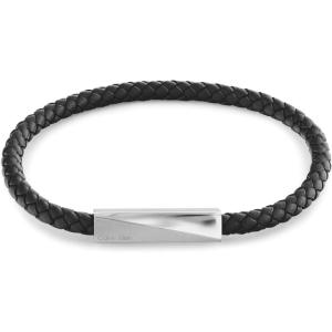 imageCalvin Klein Mens Jewelry  Iconic ID Black Leather Bracelet  Modern Elegance  Premium Fashion for Everyday Wear  Gift for HimBlack