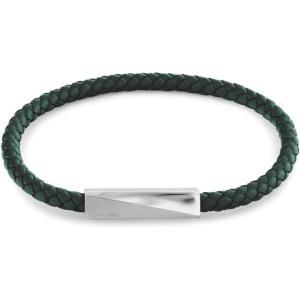 imageCalvin Klein Mens Jewelry  Iconic ID Black Leather Bracelet  Modern Elegance  Premium Fashion for Everyday Wear  Gift for HimDark Green