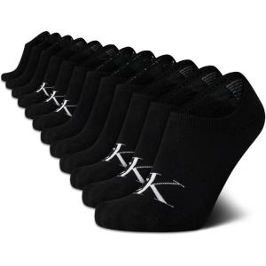 imageCalvin Klein Mens Liner Socks  12 Pack Cushioned NonSlip No Show Sneaker Loafer  Ultra Low Cut Socks for Men 712Black Logo