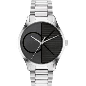 imageCalvin Klein Womens CK Iconic  35mm 2H Quartz Watch  Stainless Steel Mesh Bracelet  Water Resistance 30 Meters  Premium Fashion Timepiece for Everyday Style  Gift for HerSilverBlack Line