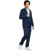 imageCalvin Klein Boys 2piece Formal Suit Set Includes Single Breasted Jacket ampamp Straight Leg Dress Pants With Belt Loops ampamp Functional Pockets