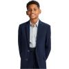 imageCalvin Klein Boys BiStretch Blazer Suit Jacket 2Button Single Breasted Closure Buttoned Cuffs ampamp Front Flap PocketsNavy Infinite