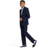 imageCalvin Klein Boys BiStretch Blazer Suit Jacket 2Button Single Breasted Closure Buttoned Cuffs ampamp Front Flap PocketsNavy Infinite