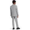 imageCalvin Klein Boys BiStretch Blazer Suit Jacket 2Button Single Breasted Closure Buttoned Cuffs ampamp Front Flap PocketsSilver Metal