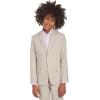imageCalvin Klein Boys Blazer Suit Jacket 2Button Single Breasted Closure Buttoned Cuffs ampamp Front Flap PocketsBirch