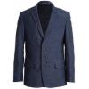 imageCalvin Klein Boys Blazer Suit Jacket 2Button Single Breasted Closure Buttoned Cuffs ampamp Front Flap PocketsBlue Weave