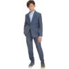 imageCalvin Klein Boys Blazer Suit Jacket 2Button Single Breasted Closure Buttoned Cuffs ampamp Front Flap PocketsBlue Weave