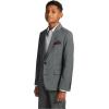 imageCalvin Klein Boys Blazer Suit Jacket 2Button Single Breasted Closure Buttoned Cuffs ampamp Front Flap PocketsGrey Windowpane