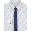 imageCalvin Klein Boys Long Sleeve ButtonDown Collared Dress Shirt with Tie and Chest PocketBlue Dot