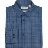 imageCalvin Klein Boys Long Sleeve Patterned Dress Shirt ButtonDown Style with Cuffs ampamp Shirttail HemAzure Blue Plaid