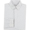 imageCalvin Klein Boys Long Sleeve Patterned Dress Shirt ButtonDown Style with Cuffs ampamp Shirttail HemJetstream