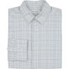 imageCalvin Klein Boys Long Sleeve Patterned Dress Shirt ButtonDown Style with Cuffs ampamp Shirttail HemLight Blue Plaid