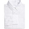 imageCalvin Klein Boys Long Sleeve Patterned Dress Shirt ButtonDown Style with Cuffs ampamp Shirttail HemLogo White