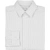 imageCalvin Klein Boys Long Sleeve Patterned Dress Shirt ButtonDown Style with Cuffs ampamp Shirttail HemWhite Dobby Stripe