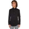 imageCalvin Klein Boys Long Sleeve Sateen Dress Shirt ButtonDown Style with Cuffs ampamp Shirttail HemBlack