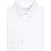 imageCalvin Klein Boys Long Sleeve Sateen Dress Shirt ButtonDown Style with Cuffs ampamp Shirttail HemWhite