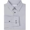 imageCalvin Klein Boys Long Sleeve Slim Fit Dress Shirt ButtonDown Style with Cuffs ampamp Shirttail HemSilver Metal