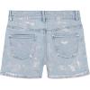 imageCalvin Klein Girls Boyfriend Fit Stretch Denim Jean ShortsCirrus ShineFoil Print