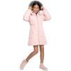 imageCalvin Klein Girls Hooded Winter Puffer Jacket Fulllength Heavyweight Coat With Fleece LiningSilver Pink
