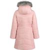 imageCalvin Klein Girls Hooded Winter Puffer Jacket Fulllength Heavyweight Coat With Fleece LiningSilver Pink